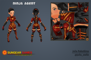 3d ninja character 